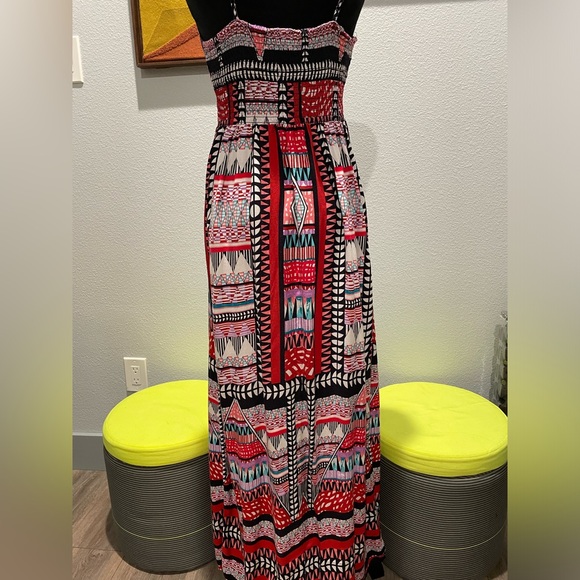 Xhilaration |.Medium | Multi-Color Print | Spaghetti Strap Maxi Dress - Picture 6 of 7